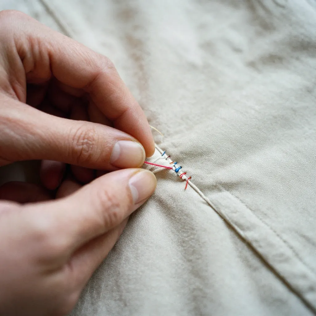 Step-by-step visible mending process